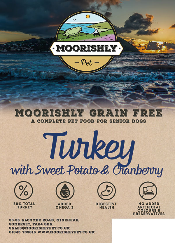 Moorishly Grain Free Senior Dog Food Fish Turkey with Sweet Potato & Cranberry