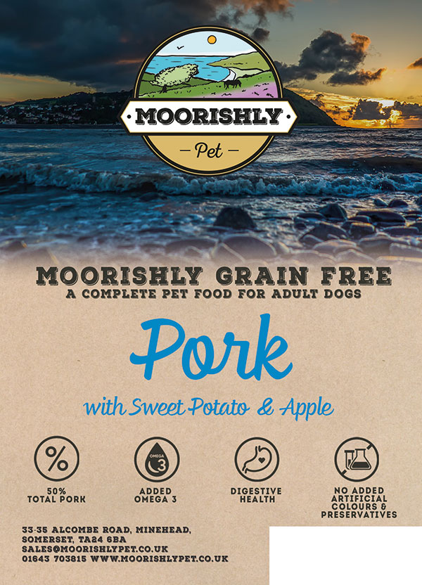 Moorishly Grain Free Adult Dog Food Pork with Sweet Potato and Apple