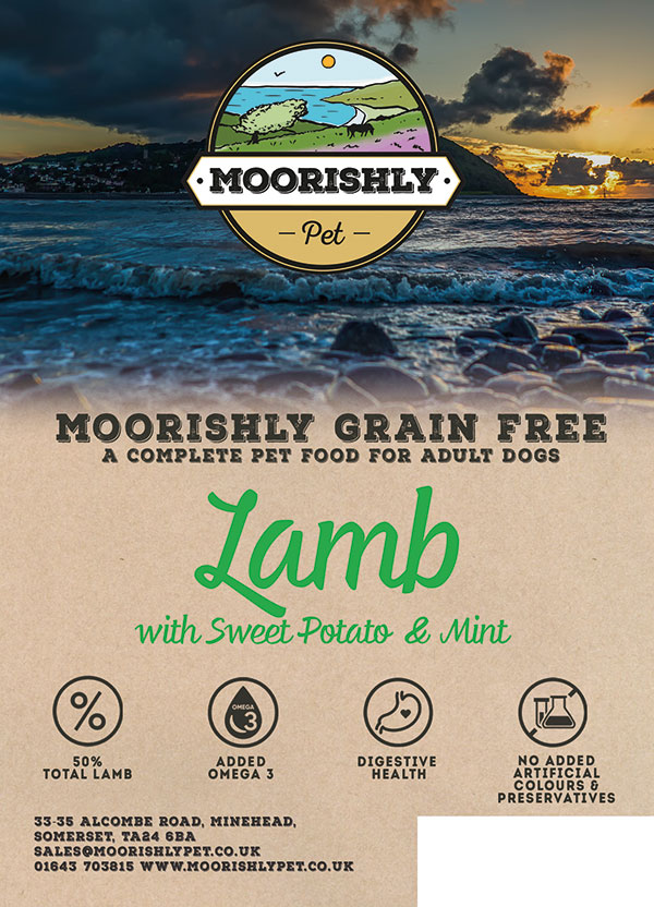 Moorishly Grain Free Adult Dog Food Lamb with Sweet Potato and Mint