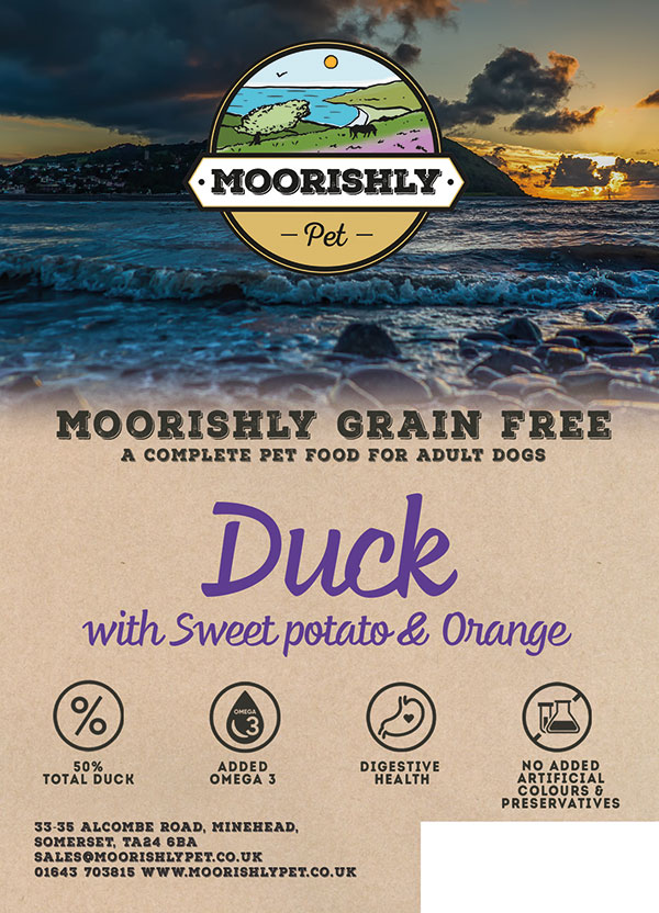 Moorishly Grain Free Adult Premium Dog Food Duck with Sweet Potato and Orange