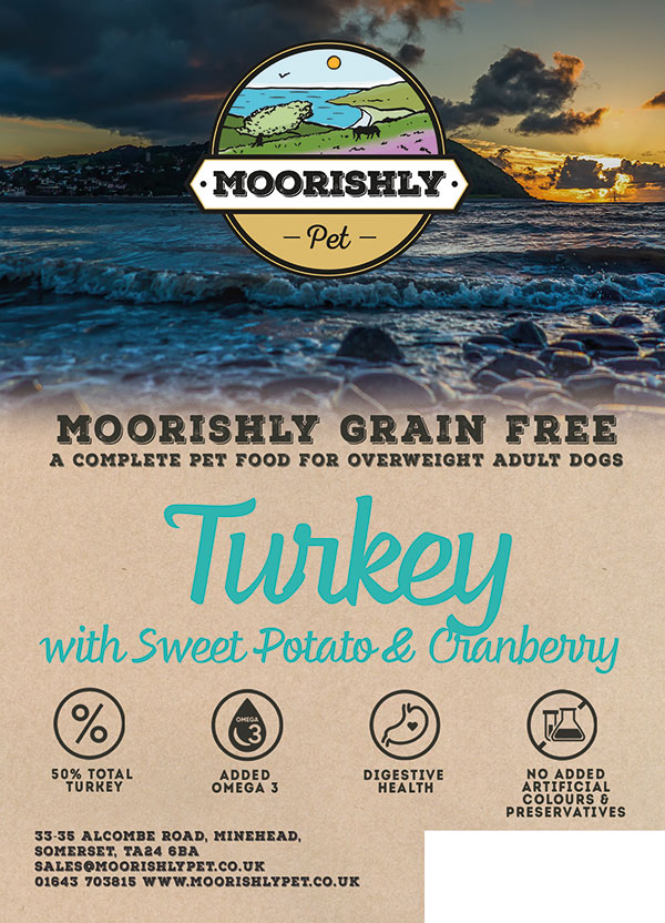 Moorishly Grain Free Adult Premium Dog Food Turkey with Sweet Potato and Cranberry Light