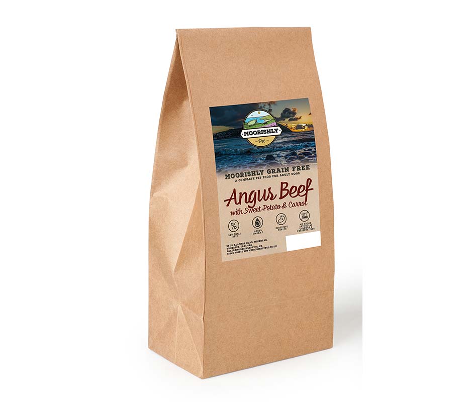 Moorishly Grain Free Adult Premium Dog Food Angus Beef with Sweet Potato and Carrot