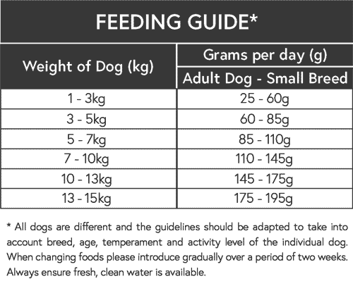 small dog feeding guide