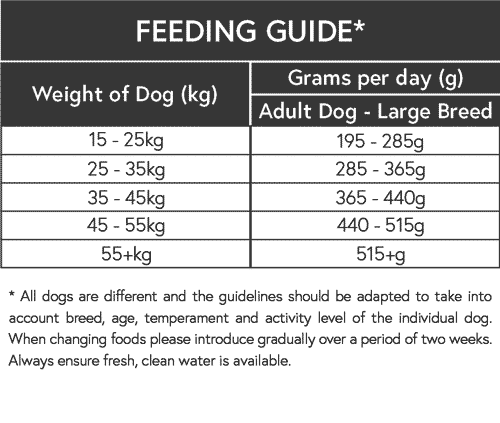 Adult Dog Large Dog Feeding Guide